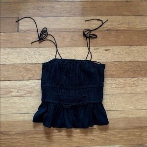 J crew black tank cotton size small nwot